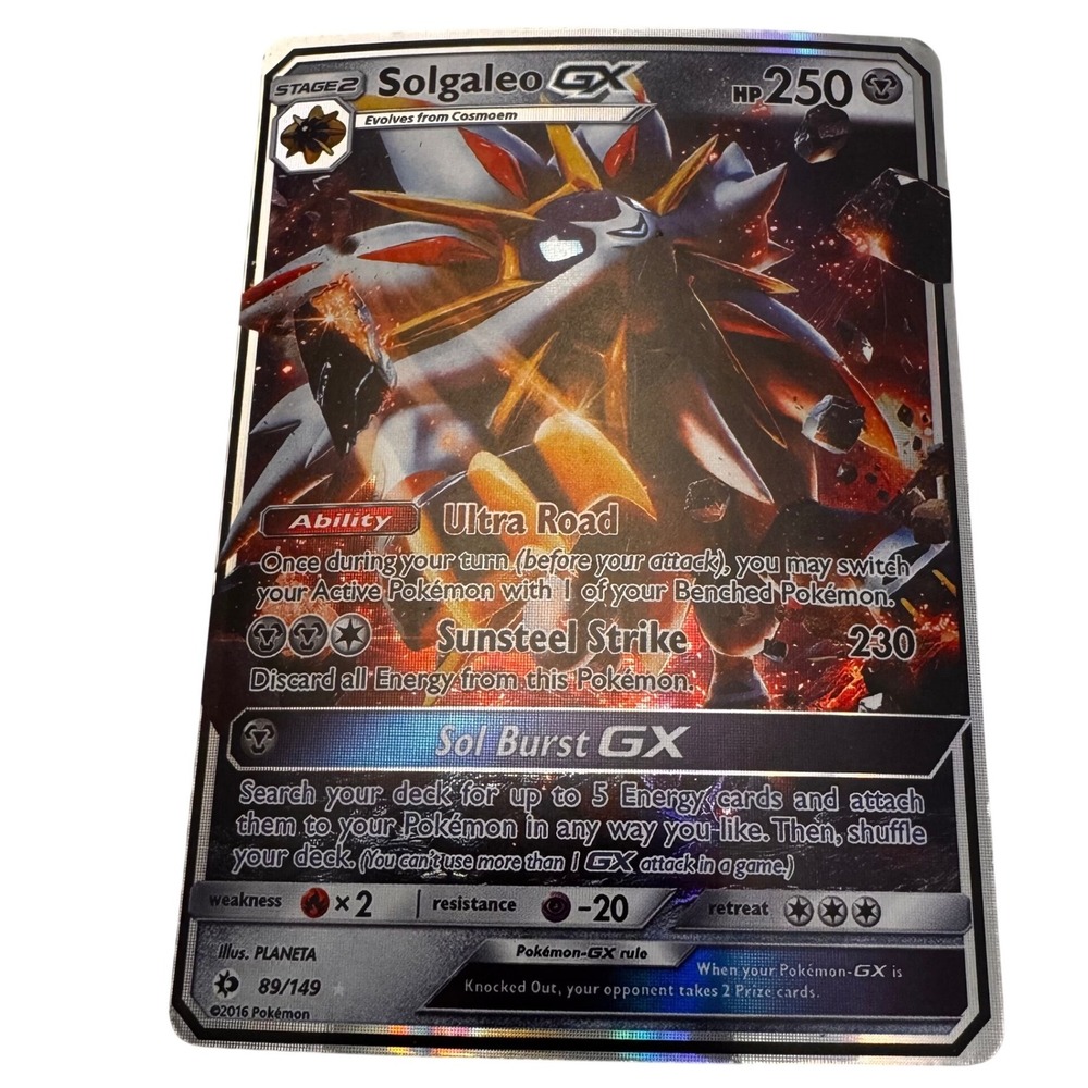 Pokemon Solgaleo GX 89/149 Sun & Moon Base Set Ultra Rare Holo Card 2016‎